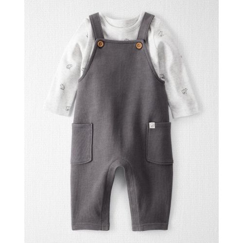 Baby 2-Piece Organic Cotton Overall Set in Bear Print - Little Planet | Carter's