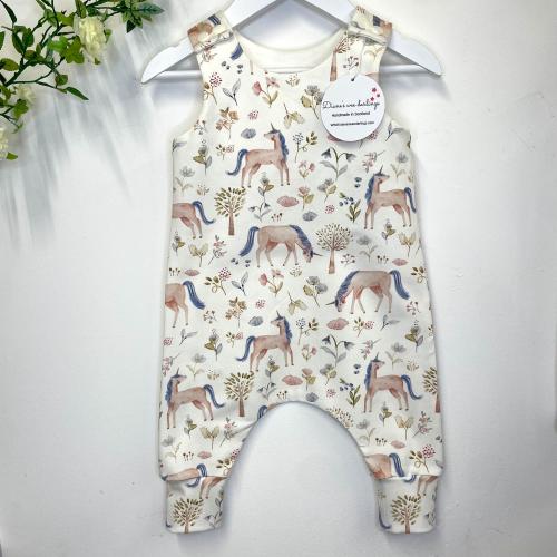 Unicorn organic romper, baby romper, baby clothes, personalised baby wear, handmade baby wear, new baby, personalised baby gift.
