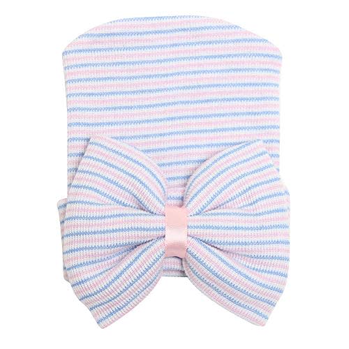 Sarfel Newborn Hats for Girls Hospital Hat Baby Girl Bows and Headbands Infant Beanie Nursery Caps