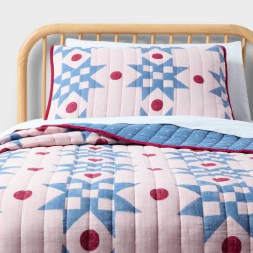Twin Prairie Squares Reversible Kids' Quilt Set - Pillowfort™
