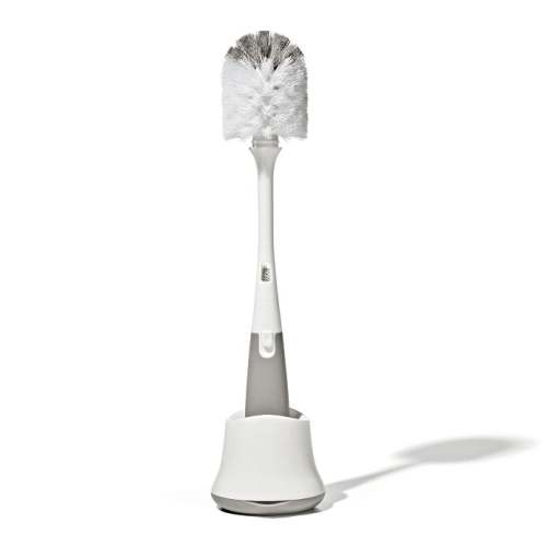 Bottle Brush With Stand - Gray