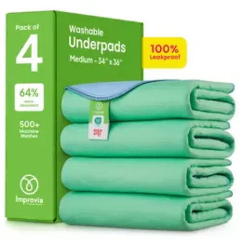 Improvia Washable Underpads - Reusable Heavy Absorbency Bed Protection Pads for Kids, Adults and Pets- Waterproof Leakproof Underpad for Bed, Couch, Sofa and Floor - TikTok Shop