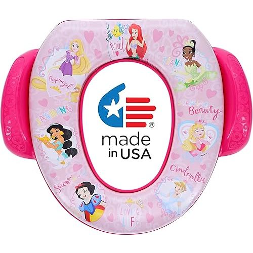Disney Princess "Loving Life" Soft Potty Seat and Potty Training Seat - Soft Cushion, Baby Potty Training, Safe, Easy to Clean