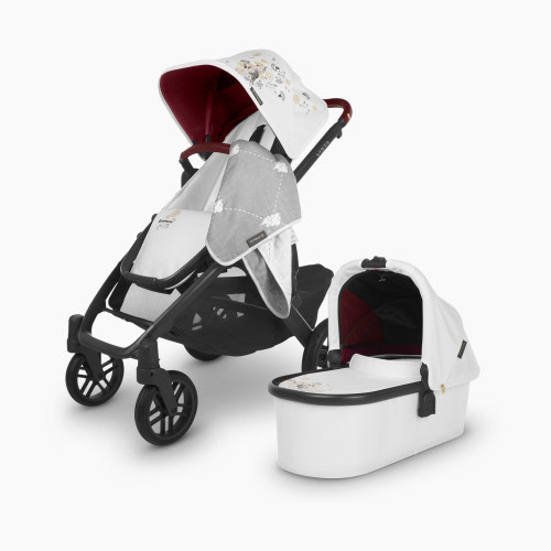 UPPAbaby VISTA V2 Stroller JADE RABBIT - White Marl/Carbon/Maroon Leather