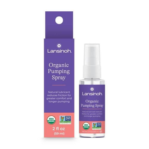 Lansinoh Organic Pumping Spray for Sore Nipples Skin Healing and Pain Relief Treatment - 2 fl oz