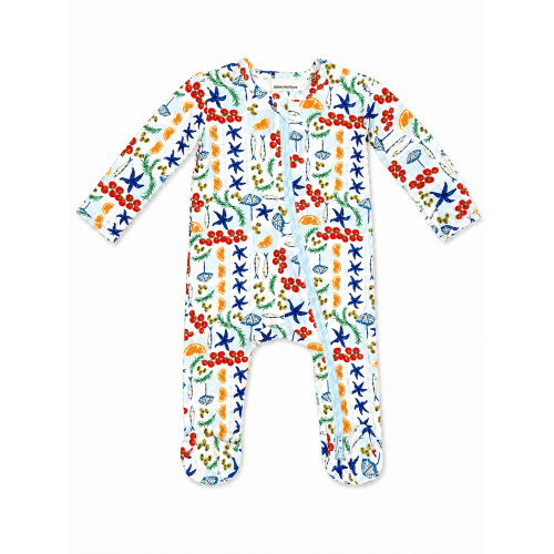 Bamboo Baby Footie – Italian Palermo Picnic | Soft & Breathable – SpearmintLOVE