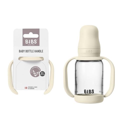 Bibs | Baby Bottle Handle | Easy & Comfortable Grip | Non-Slip Surface | BPA-Free | Dishwasher Safe | BIBS Baby Bottle Accessories | Ages 6+ Months | Ivory