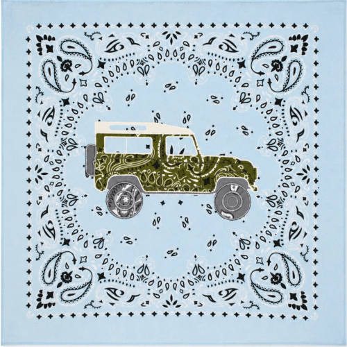 Light Blue Land Rover Bandana