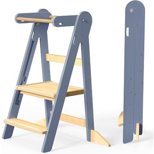 Grownsy Safety Upgraded Foldable Toddler Tower, Kitchen Step Stool