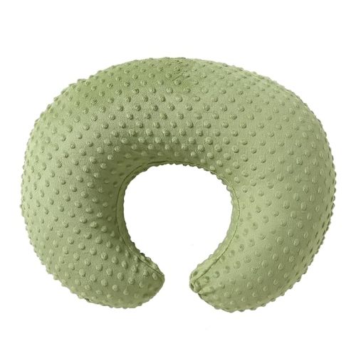 Nursing Pillow Cover Breastfeeding Pillow Cases Plush Dot Slipcover (Sage)