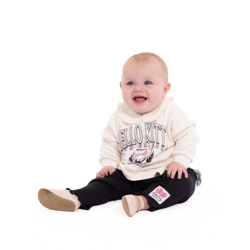 Hello Kitty Baby Girls Long Sleeve Collared Tunic and Leggings Set, 2-Piece, Sizes 0/3M-24M