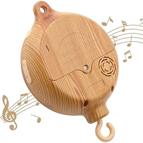 Crib Mobile Motor, Baby Music Box Spinner with 9 Complete Smoothing Lullabies 1 White Noise, 3-in-1 Modes Volume Control, 30 Minutes Auto-Off, Portable Sound Machine