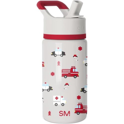 Simple Modern Kids Summit Water Bottle with Straw Lid | 14oz Stainless Steel Cup Insulated Tumbler for Toddlers, School | Under Construction