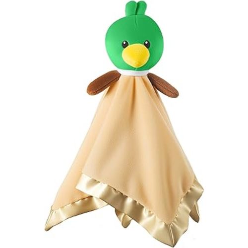 Mallard Duck Baby Lovey, Soft Security Blanket, Lovies for Babies, Duck Stuffed Animal Snuggle Toy for Newborn Infant Toddler Boys and Girls, Baby Shower/Nursery Gifts Green 16 Inch