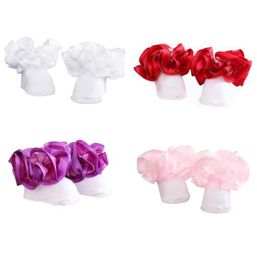 TONGXiNHUA and three Chinese characters Girls Ruffle Socks Toddler Double Lace Ruffle Dress Princess Dress Socks