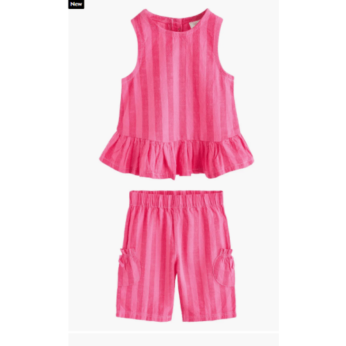 NEXT Stripe Peplum Top & Pants