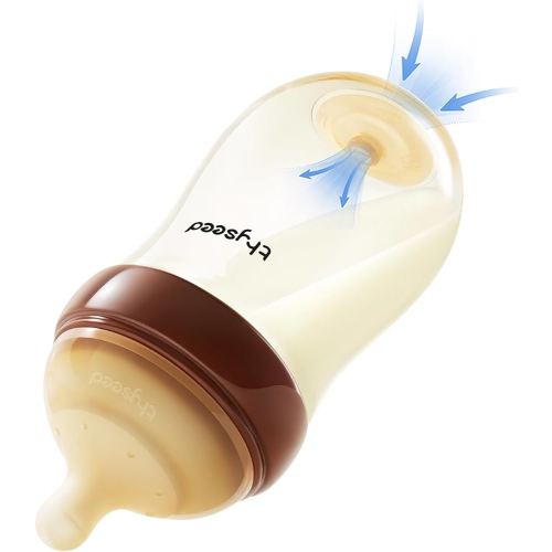 Thyseed PPSU Natural Anti-Colic Baby Bottles | Newborn Breast Like Nursing Bottle for Breastfed Babies with Nipple (1+ Months),8oz,1pack