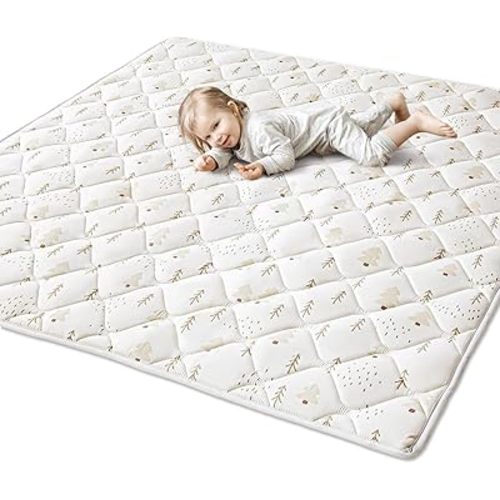 Sherilyn Foam Baby Play Mat, Foldable Baby Play Mats for Floor Pop Up Play Tent Mat 50" X 50", Activity Playmats for Babies, Toddlers, Infants, Baby Playpen Thicker Crawling Mat Baby Mat Play Pad