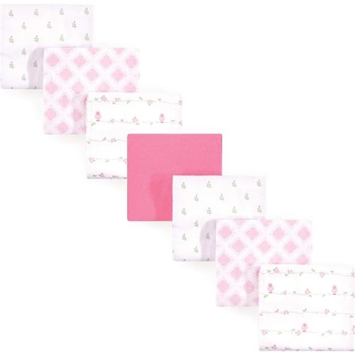 Luvable Friends Unisex Baby Cotton Flannel Receiving Blankets, Rainbow 7-Pack, One Size