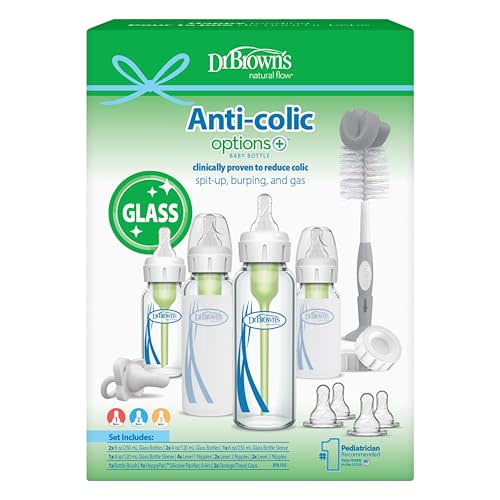 Dr. Brown's Anti-Colic Options+ Narrow Glass Baby Bottle Starter Set