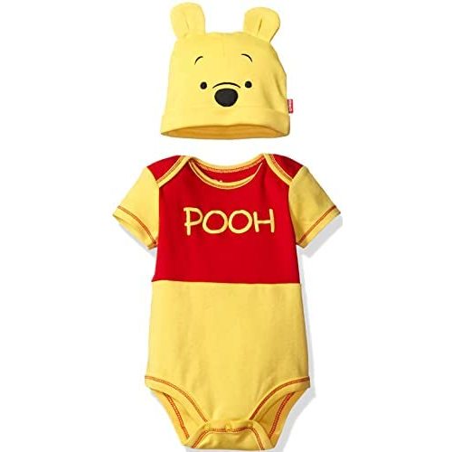 Disney Cosplay Baby Bodysuit and Hat Set Newborn to Infant Sizes (Newborn - 24 Months)