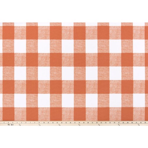 Fitted Crib Sheet / Mini Crib Sheet / Pack N Play - Orange Buffalo Check