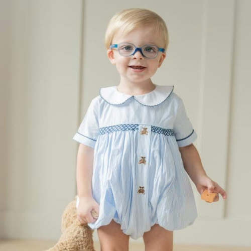 Boys Smocked Teddy Bear Bubble – Little Bear Smocks