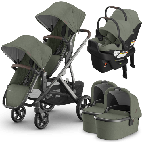 UPPAbaby Vista V3 Double Stroller for TWINS + 2 Bassinets + 2 Mesa/Ari
