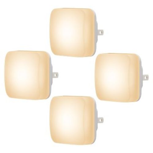 Energizer 4pk Square Glo Dot Light Sensing 3000K Nightlights White