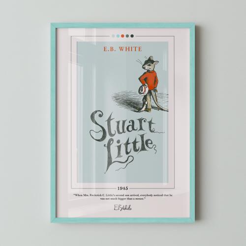 Stuart Little Book Cover Poster | E. B. White, Stuart Little Poster, Stuart Little Print, Book Posters, Canvas Wall Art, Book Lover Gift
