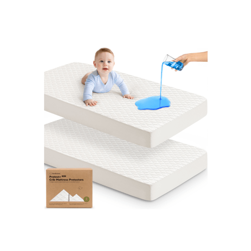 2-Pack Mavy Protect+ Waterproof Crib Mattress Protector