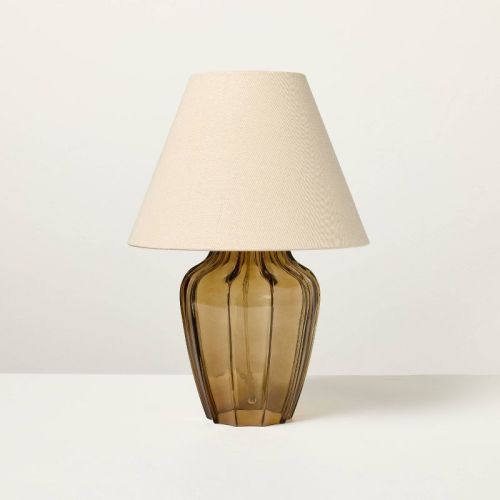 Tan Glass Table Lamp - Hearth & Hand™ with Magnolia
