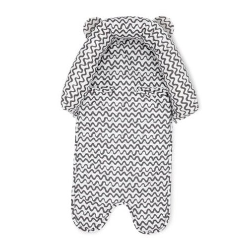 On the Goldbug 2-in-1 Infant Head Support, Grey Squiggle