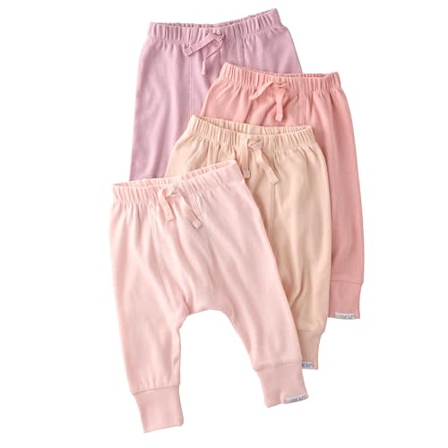 Butterblu Unisex-Baby Jordan 4-Pack Jogger Pants 100% Organic Cotton Bottoms for Boys & Girls