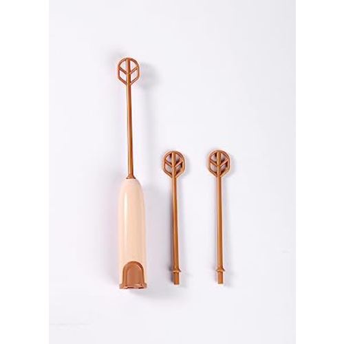 Handheld Electric Baby Formula Mixer,Handheld Drink Mixer (Brown)