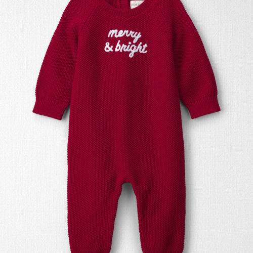 Baby Organic Cotton 'Merry & Bright' Sweater Knit Jumpsuit | Carter’s Oshkosh Canada
