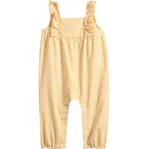 Daffodil Ruffle Organic Cotton Romper, 9M