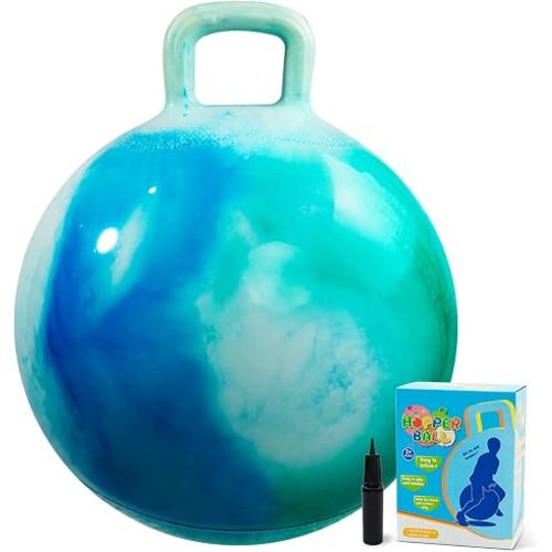 U&C Planet Hopper Ball | 18 inches Bouncy Ball with Handle for Kids Age 3-6