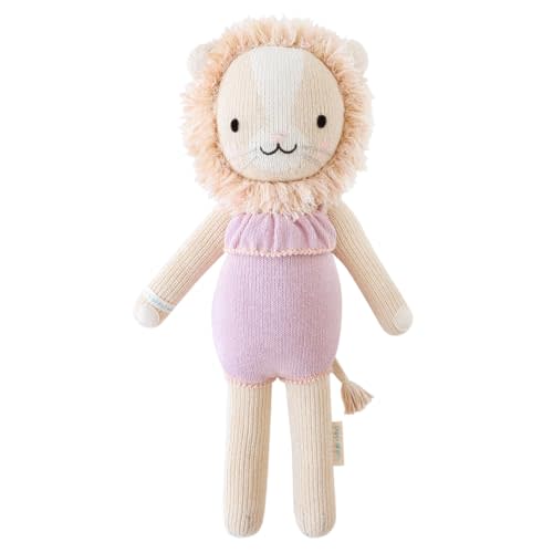 cuddle + kind Savannah the Lion Little 13" Hand-Knit Doll – 1 Doll = 10 Meals, Fair Trade, Heirloom Quality, Handcrafted in Peru, 100% Cotton Yarn