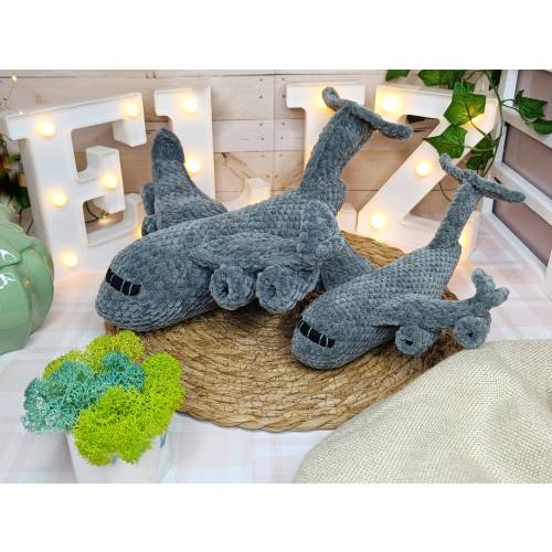 Airplane nursery like Boeing C17, tiny plush toy, custom plushie baby boy birthday gift,  gift for 2 year old boy, toddler gift stuffed
