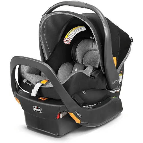 Chicco KeyFit Max ClearTex Infant Car Seat and Base, Rear-Facing Seat for Infants 4-30 lbs., Infant Head and Body Support, Compatible with Chicco Strollers, Baby Travel Gear | Legend/Black
