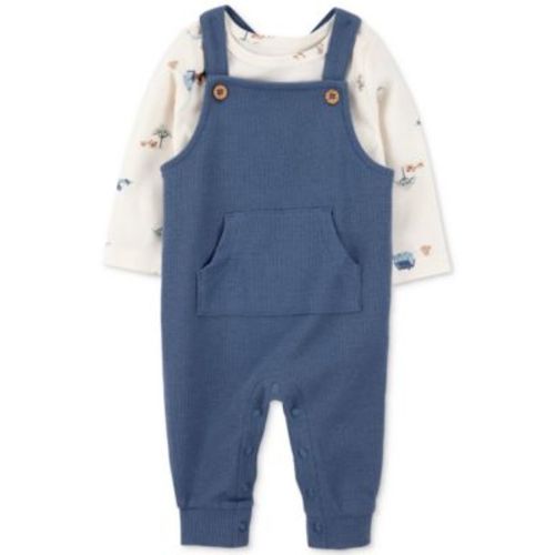 Baby Boys 2-Pc. Long-Sleeve T-Shirt & Thermal Overalls Set