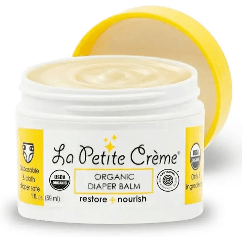 La Petite Creme French Organic Diaper Balm (1 oz) - Healing & Nourishing Diaper Cream - Gentle & Safe Liniment Baby Lotion - USDA Certified Organic - Baby Essentials for Newborn