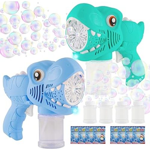 Onory 2 Pack Bubble Gun Machine for Kids, Bubble Gun with Bubble Solutions for Boys Girls, Bubble Blaster for Summer Toy, Party Favors, Outdoor & Indoor Activity, Birthday Gift, Bubble Blower
