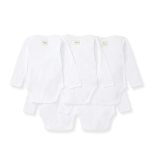 Bee Essentials Organic Long Sleeve Baby Bodysuit 5 Pack