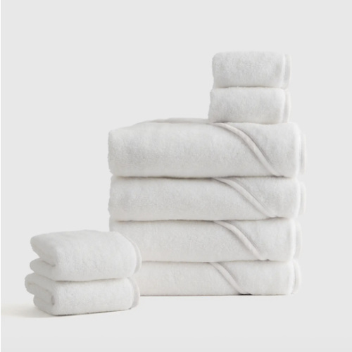 Organic Turkish Cotton Baby Bath Bundle 8-Pack in White