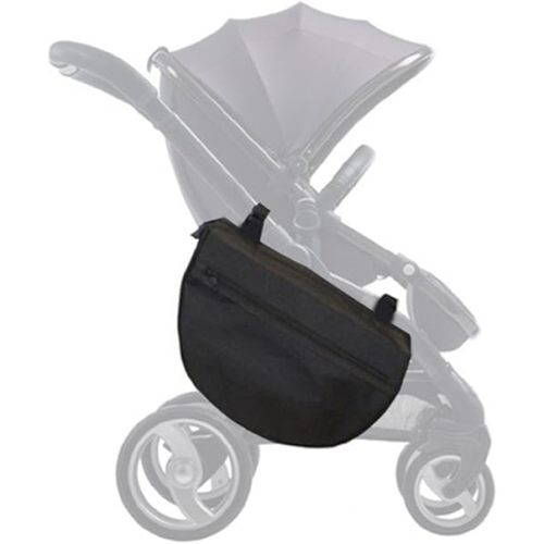 Insulated Stroller Organizer, Side Sling Stroller Saddle Bag, Black - Premium Insulated and Durable Gray Film Lining