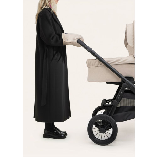 Hand muff for stroller made of genuine lambskin | ANGELCAB
