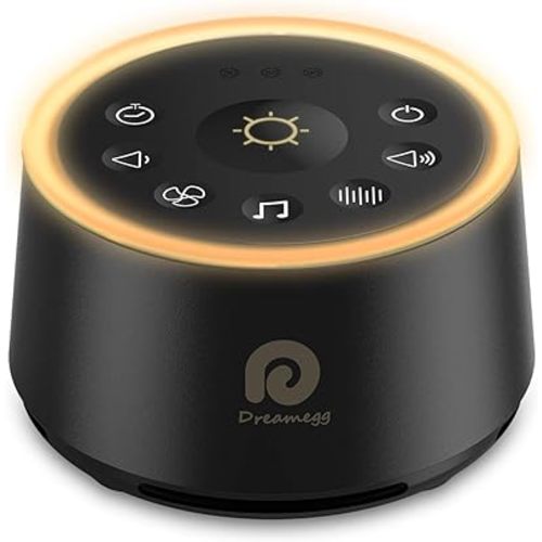 Dreamegg White Noise Machine - Sound Machine for Adult Baby Kid, Noise Machine for Sleeping with 24 Calming Sound, Ambient Nightlight, Continuous or Timer, Loud Sleep Machine for Home Nursery Office