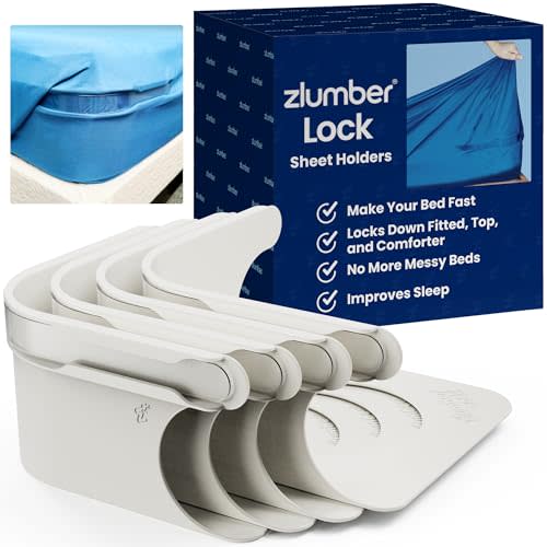The Original USA Patented ZlumberLock - Secure Sheet Holder with Heavy-Duty Mattress Straps – No More Loose Bedding, Universal Fit, Easy One-Time Installation